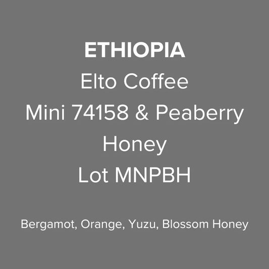 Ethiopia Elto Coffee Sidama Elora Station Mini 74158 & Peaberry Honey Lot MNPBH
