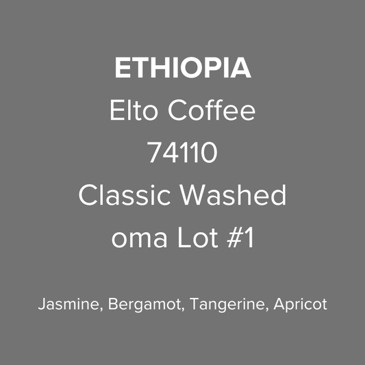 Ethiopia Elto Coffee Sidama Bona 74110 Classic Washed oma Lot 1