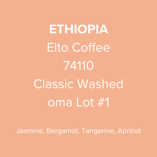 Ethiopia Elto Coffee Sidama Bona 74110 Classic Washed oma Lot 1